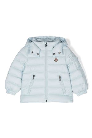 bomber in piuma d'oca azzurro MONCLER KIDS | J29511A000035307970C